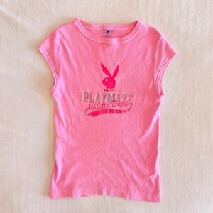 vintage 2000s playboy pink playmate tee